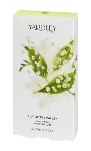 תמונה של יארדלי שלישיית סבונים מוצקים בניחוח שושנת העמקים Yardley Lily Of The Valley Soap Bar Trio